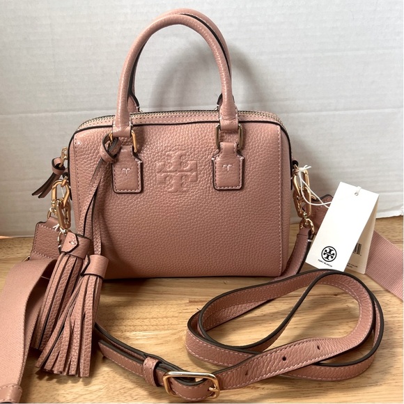 Tory Burch Handbags - Tory Burch 
Mini Version of Thea Web Satchel Pebble Leather